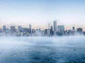 Espectacular niebla vapor Grandes Lagos