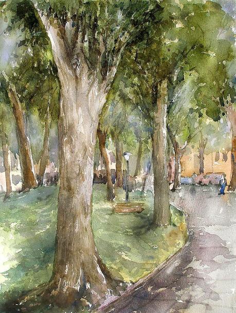 Tintas, plumas y pincel de agua - Pens & Inks