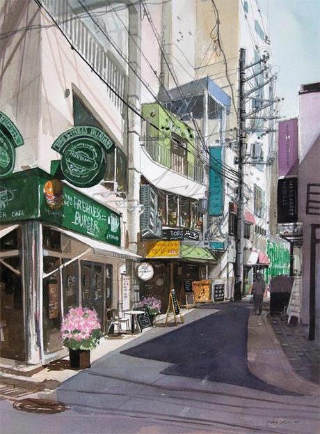 MASATO WATANABE - Acuarelista japonés - Watercolor - Maestro de la perspectiva