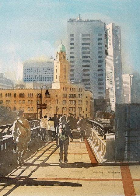 MASATO WATANABE - Acuarelista japonés - Watercolor - Maestro de la perspectiva