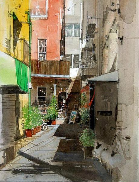 MASATO WATANABE - Acuarelista japonés - Watercolor - Maestro de la perspectiva