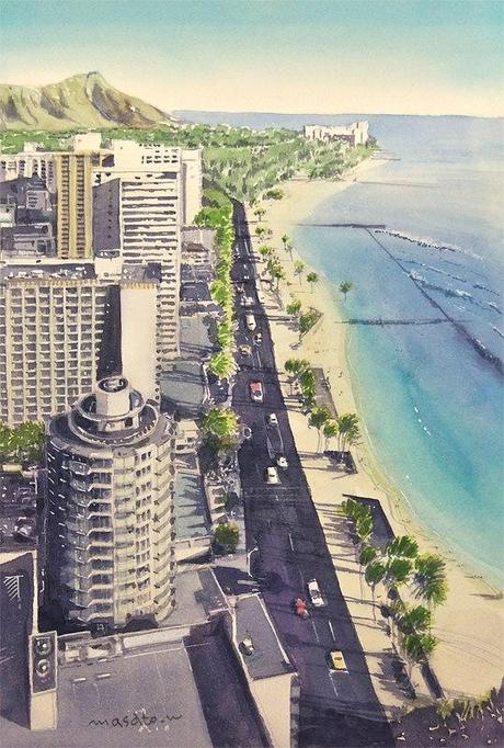 MASATO WATANABE - Acuarelista japonés - Watercolor - Maestro de la perspectiva