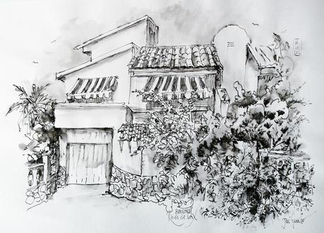 BENIDORM - TINTAS - Pen & Ink - Paseo de Poniente