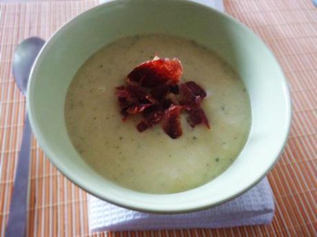 Crema de Calabacín con Crujiente de Jamón