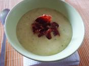 Crema calabacín crujiente jamón