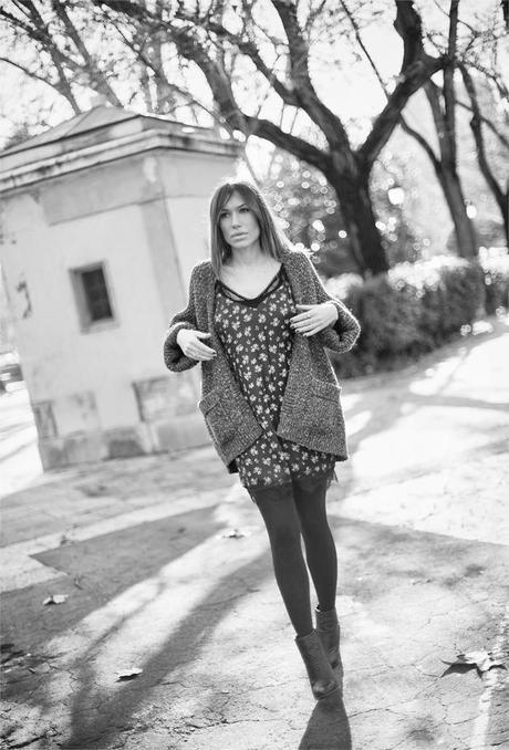 street style barbara crespo flowered lingerie dress stradivarius the corner fashion blogger outfit zara boots