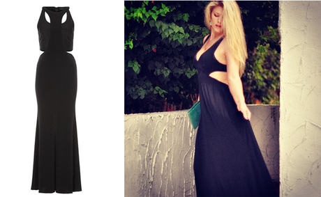 vestido negro cut out