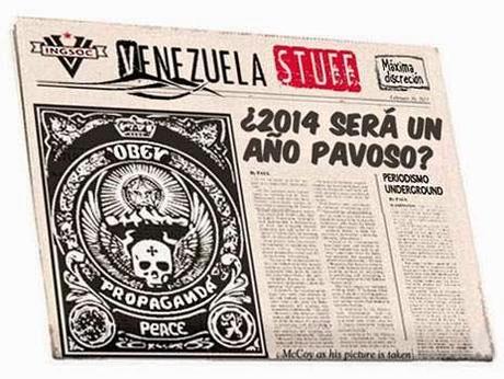 Ilustración front page cómic - Venezuela ¿2014 año pavoso?