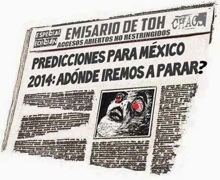 Portada periódico cómic - Predicciones para México 2014