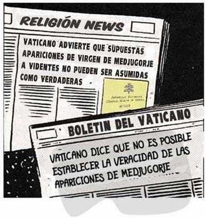 Front page cómic - Vaticano y videntes apariciones Medjugorje