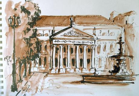 LISBOA - Bocetos pluma, rotulador y pincel