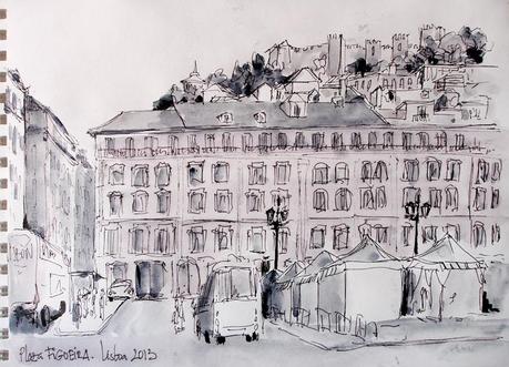 LISBOA - Bocetos pluma, rotulador y pincel