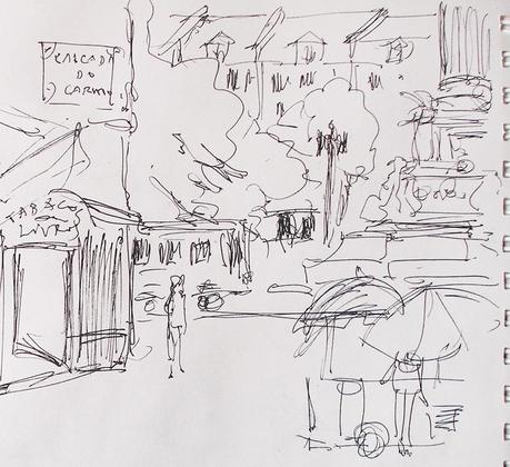 LISBOA - Bocetos pluma, rotulador y pincel