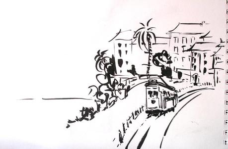 LISBOA - Bocetos pluma, rotulador y pincel