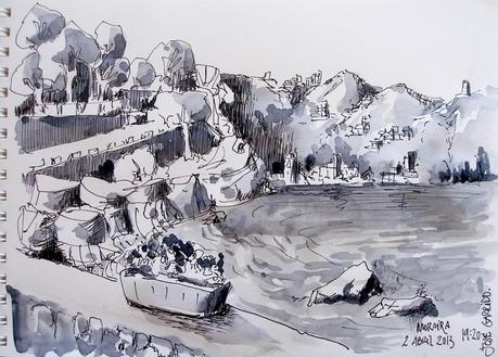 Bocetos - Árboles y paisajes. Tintas y acuarelas