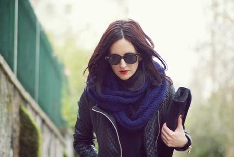 BLUE + BLACKSkirt: Persun, Sweater: Mango Jacket: Persun ...