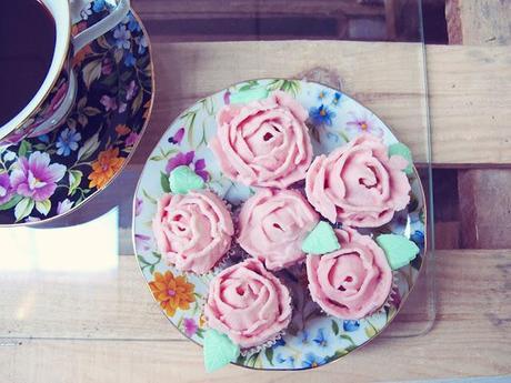 Minicupcakes de rosas para La Valentina