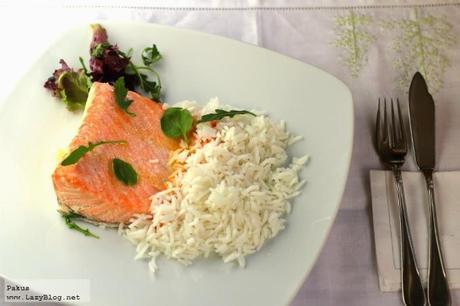 Menú ligero y desengrasante: Crema de calabacín con salmón cocinado al vapor