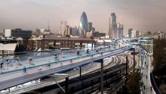 SkyCycle :: ciclovías aéreas por encima del tren de Londres