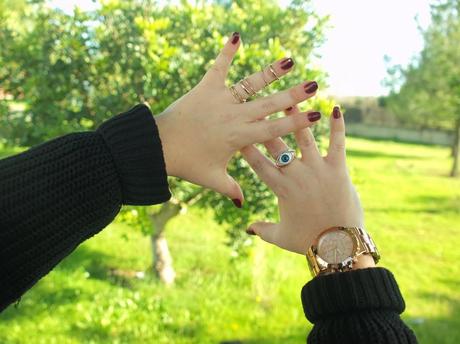 Polka Dots, black and burgundy