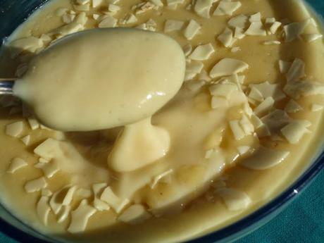 Natillas de chocolate blanco