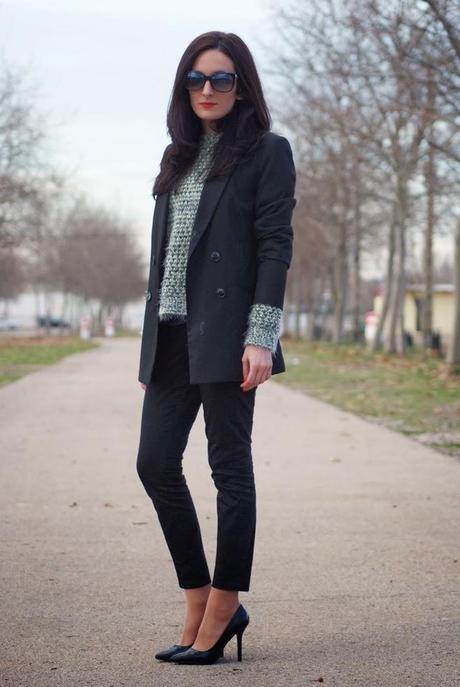 SUIT&SWEATERBlazer: Stradivarius, Sweater: Persun, Pa...
