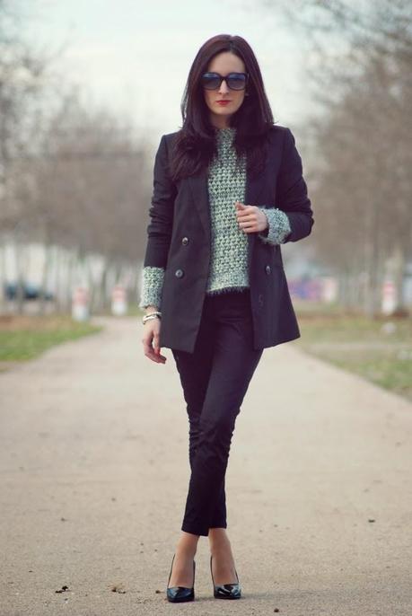 SUIT&SWEATERBlazer: Stradivarius, Sweater: Persun, Pa...