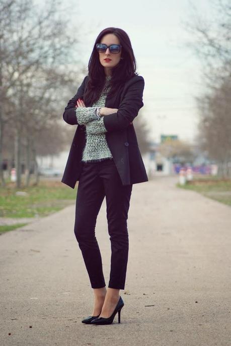 SUIT&SWEATERBlazer: Stradivarius, Sweater: Persun, Pa...