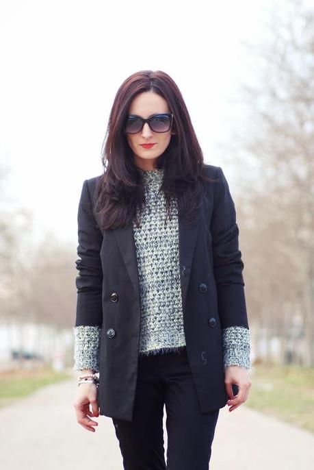 SUIT&SWEATERBlazer: Stradivarius, Sweater: Persun, Pa...