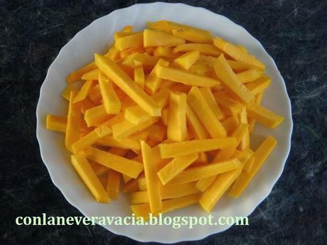 BORRAJAS Y CALABAZA  AL WOK.