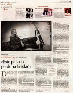 Entrevista a María Mendiola en el diario 