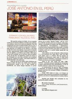 ROLLANESES POR EL MUNDO: José Antonio en Perú