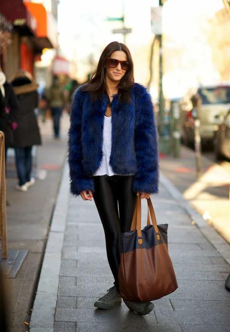 STREET STYLE INSPIRATION; FAUX FUR COATS.-