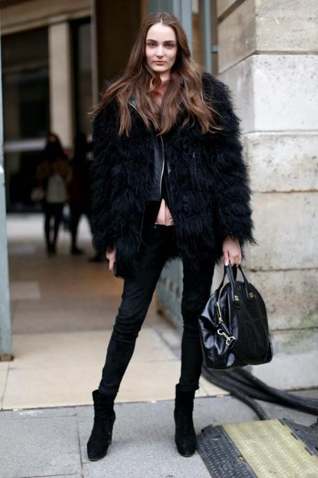 STREET STYLE INSPIRATION; FAUX FUR COATS.-