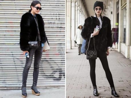 STREET STYLE INSPIRATION; FAUX FUR COATS.-