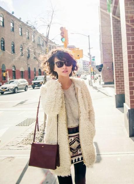 STREET STYLE INSPIRATION; FAUX FUR COATS.-