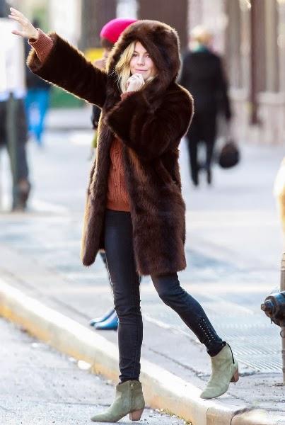 STREET STYLE INSPIRATION; FAUX FUR COATS.-