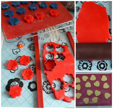 Galletas de mantequilla de colores