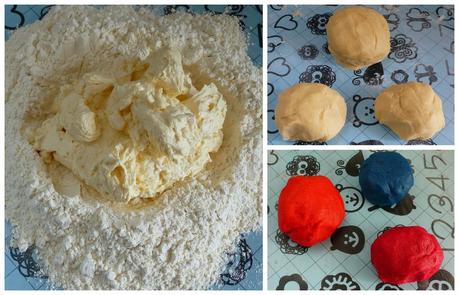 Galletas de mantequilla de colores