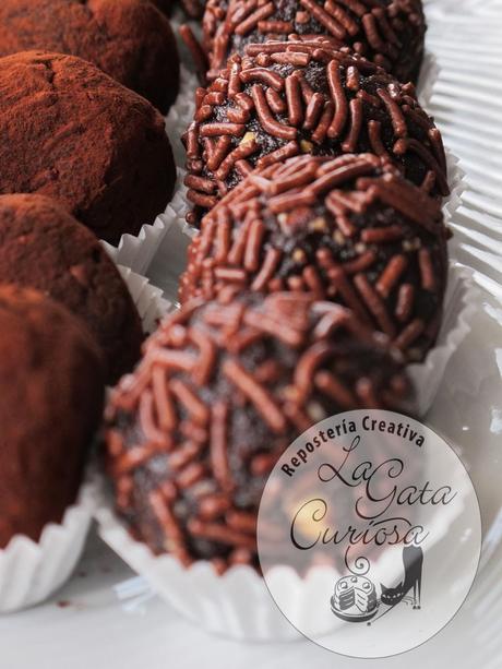 TRUFAS DE CHOCOLATE Y AVELLANA