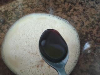 Flan de caqui en microondas