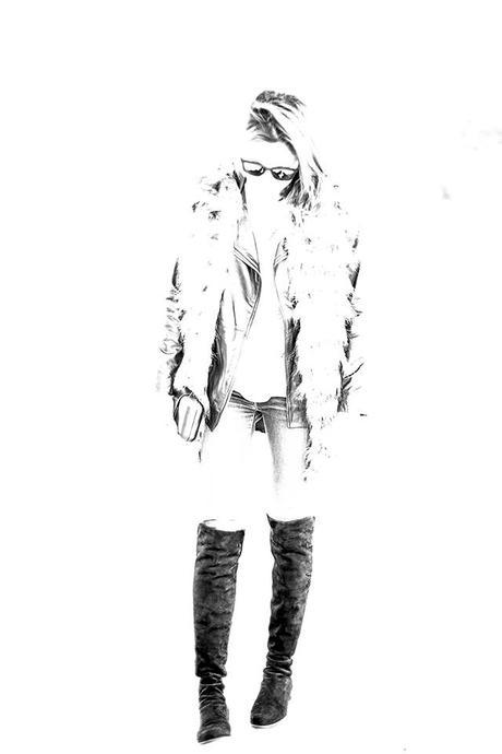 OUTFITS, faux fur vest, oversized leather jacket, chaqueta oversized piel zara, camiseta rock mango, jeans jbrand, Aristocrazy, dime que me quieres, Knockaround, stuart weitzman 50/50 boots, another stories, cristina blanco blog, guiadeestilo, guia de estilo blog, spanish fashion blog