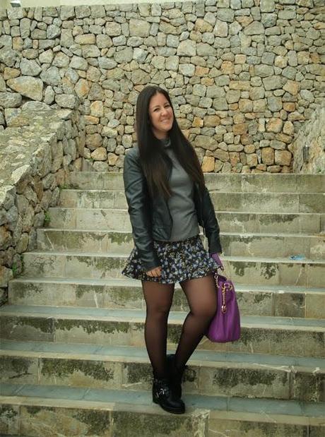 Floral clothes in winter and new special bag