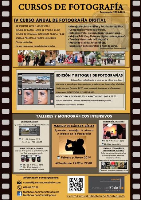 cartel cursos de fotografía