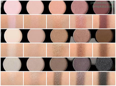 nuevas fotos y swatches de la paletas de 15 sombras de MAC