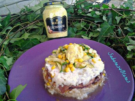 PASTEL DE ARROZ CON CALAMARES   A LA DIJONNAISE MAILLE