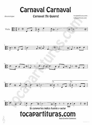 Tubepartitura Carnaval Carnaval partitura para Viola canción popular de carnaval 