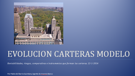Evolución Carteras Modelo hasta el 13 Enero 2013