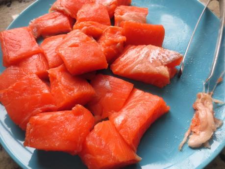 Albóndigas de salmón al eneldo