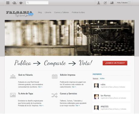 Emprendedores españoles lanzan Falsaria, una plataforma para publicar y difundir escritores noveles